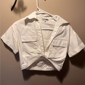 Fashion Nova white Cropped Blouse